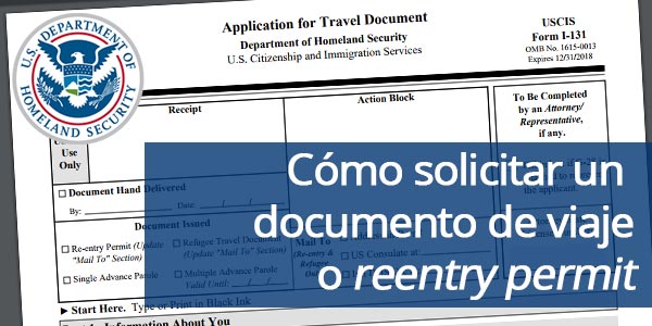 documento de viaje reentry permit travel document