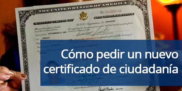 Certificado de ciudadania perdido o extraviado pedir nuevo